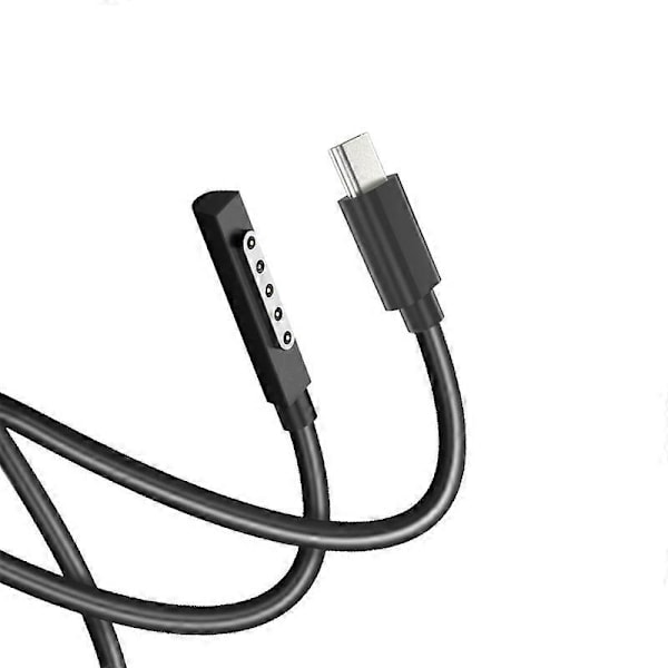 PD 65W Hurtig Opladerkabel til Microsoft Surface RT/Surface Pro 1 2, Magnetisk Type-C Kabel Strøm (W)