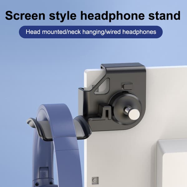 Skrivebords hodetelefonholder for PC-skjermfeste