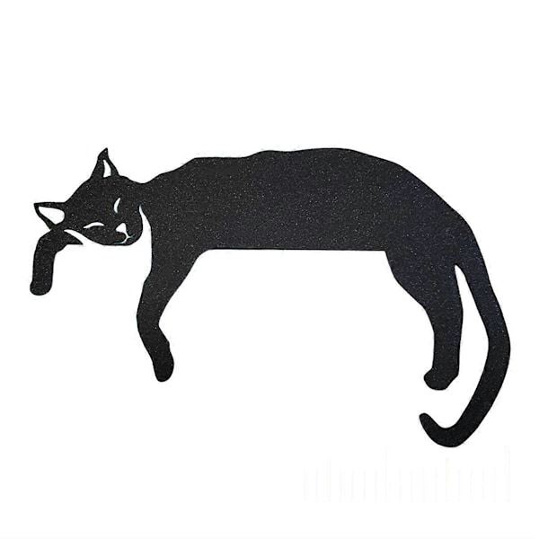 Katt Dörrtopp, Svarta Katter Dörrhörnsskylt, Katt Mantel Dekor (W)