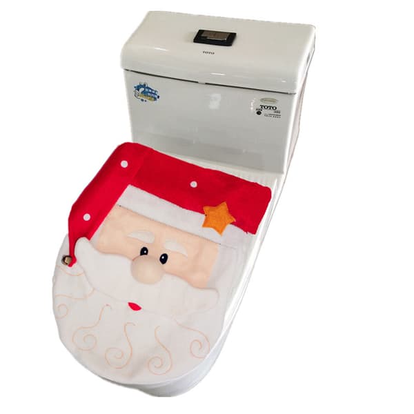 Jultomte Toalettsitsöverdrag Vit 30 cm x 15 cm