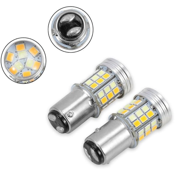 2 stk 45 LED 3157/1157 Switchback Blinklys Parkeringslys Lamper