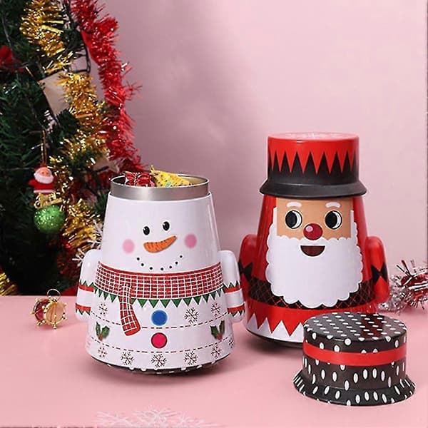 Tomte godislåda förvaringsburk kreativ juldekoration C (w)