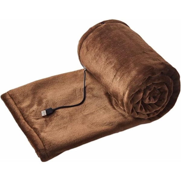 USB Electric Heated Blanket Portable Heated Blankets Heating Shawl Flannel Blanket 3 Temperature 100x80cm