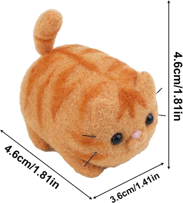 Detta ullfiltningskit (Garfield-mönster) är perfekt för nybörjare (W)