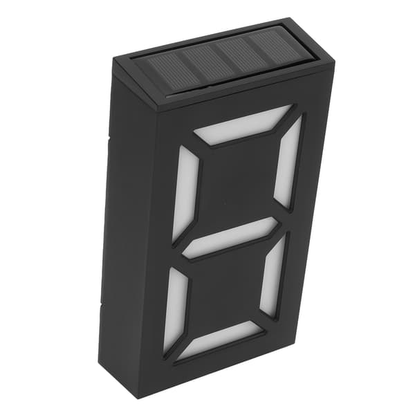Solcelledrevet husnummerskilt 10cm x 15cm med avansert panel