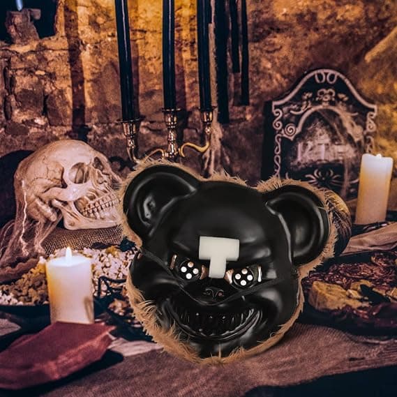 Pelottava karhu Halloween-naamio aikuisen asuste