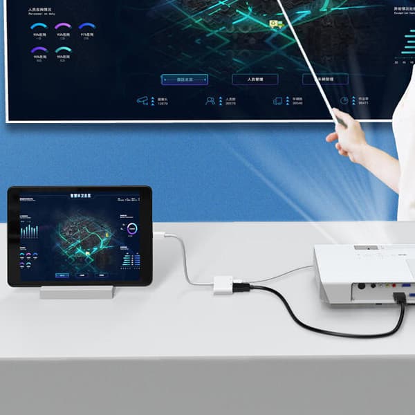 Valkoinen 5V 1A Lightning - HDMI-sovitin