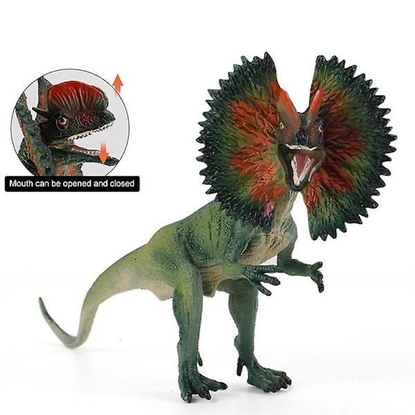 Dilophosaurus Dinosaurie Figur Dilophosaurus Simulering Pvc Action Modell Leksaker Raptor Dinosaurier Ornament För Barn (W) Raptor