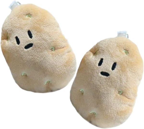 Mjuk Plysch Sötpotatis Nyckelring Charm för Ryggsäckar och Väskor