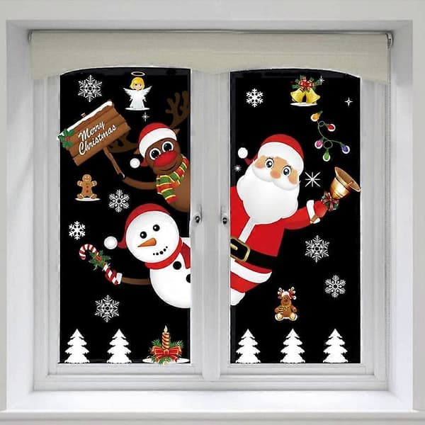 Jul snöflinga fönsterdekaler set om 12