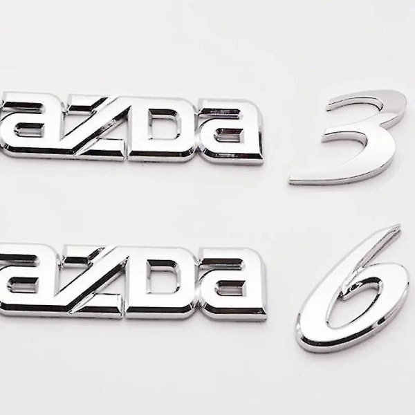 3D Krom Svarta ABS-bokstäver Baklucka baklucka Bilemblem Badge-dekaler för Mazda 3 6 Tillbehör fw Glossy Black MAZDA 3