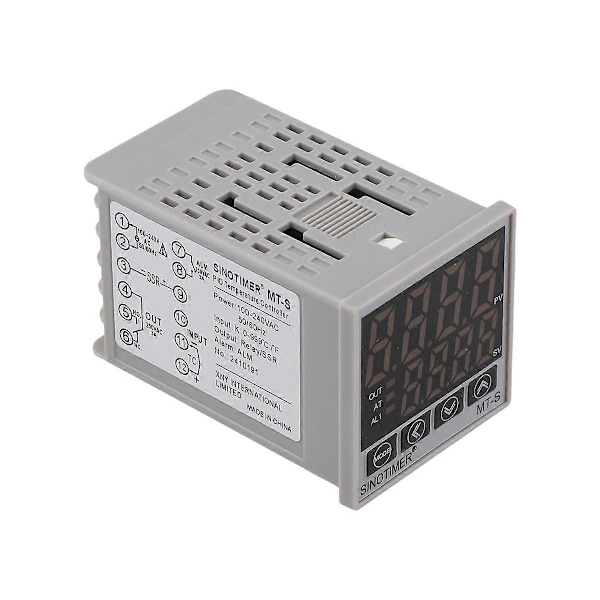 PID Temperaturkontroller Kit - Intelligent Digital Skjerm, Temperaturkontroller Termostat (W)