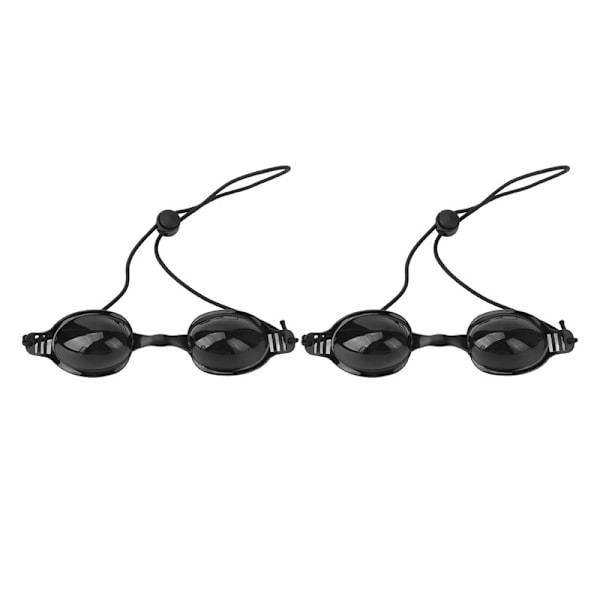 2-pakning anti-laser briller blackout rødt lys sikkerhetsbriller LED svart (W)