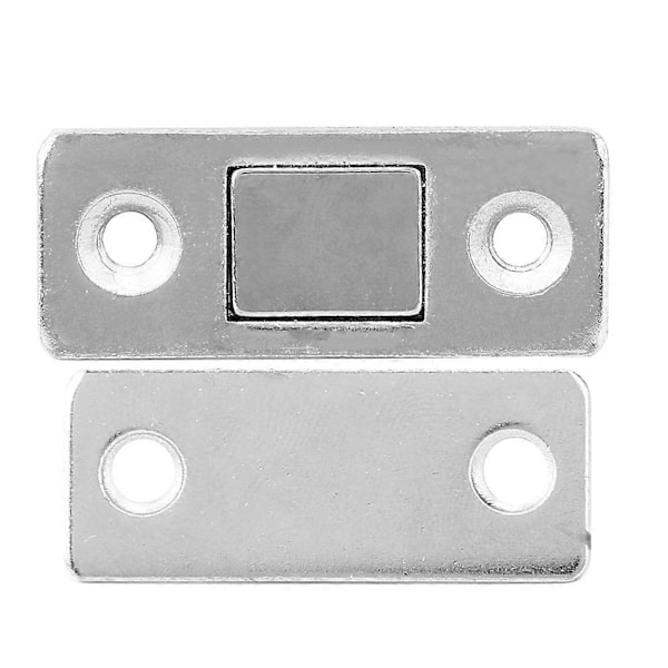 10 kpl Ruostumattomasta teräksestä valmistettuja kaapin oven magneetteja liukuovien imu magneettinen oven pidike (L)