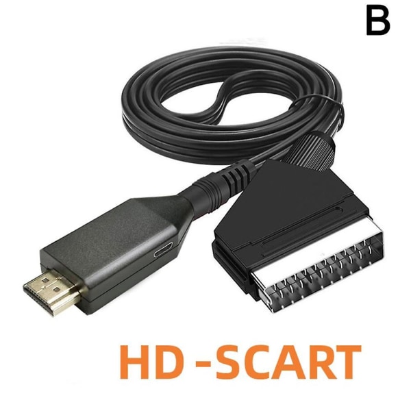 Bærbar HDMI til SCART Konverterkabel Video Audio Adapter Ledning Til {FW} HD SCART