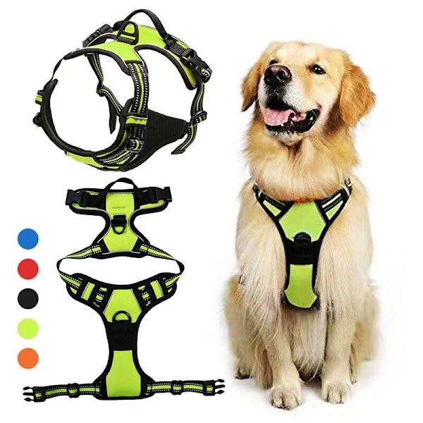 Blå, Størrelse M - True Love Anti-Trekk Hundesele for Hunder Reflekterende Justerbar, Sele for Hunder Lett å Ta På Justerbar med Hundesele (W)