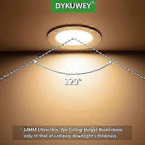LED-infällda spotlights 12V 3W set om 4 dimbara IP44 55-58mm monteringshål