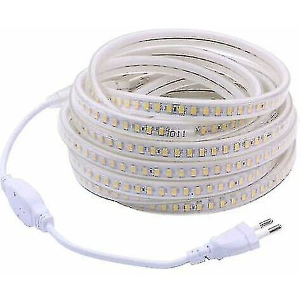 8M LED-remsa för utomhusbruk 220V 4000K Positiv vit 5 meter IP67 Vattentät LED-ljusremsa (Positiv vit, 8m) {FW}