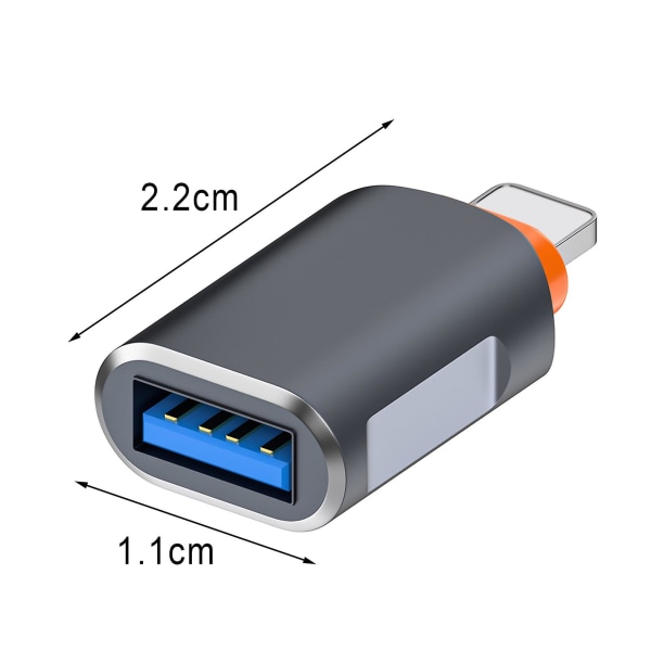 Typ-C till USB 3.0 Honadapter Snabbladdning Plug and Play Multifunktionell Högprestanda OTG-adapter kompatibel iPhone fw Lighnting