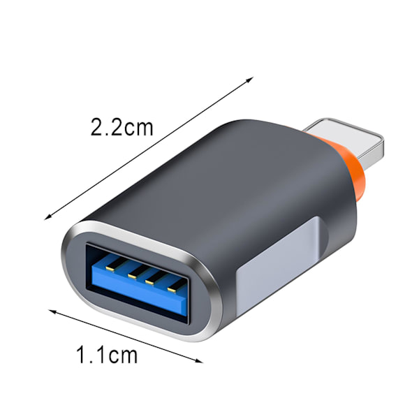 Typ-C till USB 3.0 Honadapter Snabbladdning Plug and Play Multifunktionell Högprestanda OTG-adapter kompatibel iPhone fw Lighnting