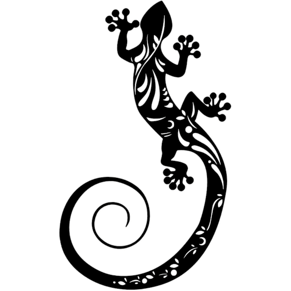 Metallinen gekko seinäkoriste - 30*18,4cm - Sopii patiolle, puutarhaan, ravintolaan, kotiin, toimistoon (L)