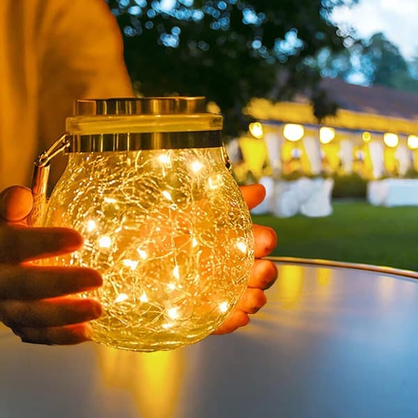 Utomhus Solarlampor 2-Pack Flerfärgade LED Vattentäta Trädgårdsgångsbelysning