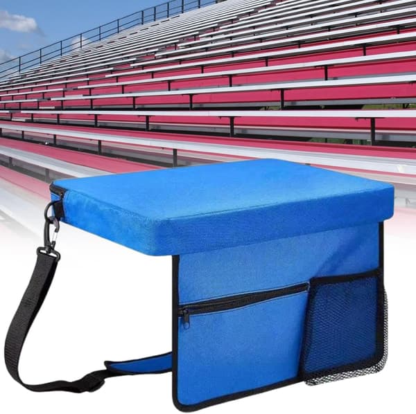 Halkfri stadionsittdyna (42×34×6 cm), utomhussittdyna för resor, lämplig för bilar, flygplan, kajaker (W)