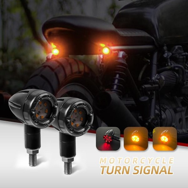 4 st Mini LED-blinkers med bärnstensfärgat varningsljus för motorcykel, 12 V, universell, för Harley Honda Suzuki fw 4PCS