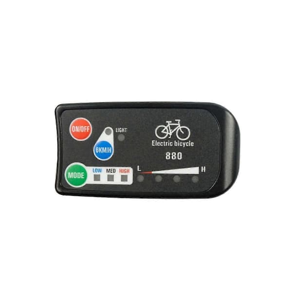 Elektrisk cykeldisplay 36V 48V E-cykel intelligent kontrollpanel LCD-display LED880 vattentät kontrollenhet