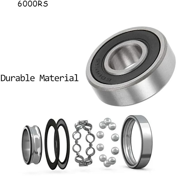 10 stk. 6000-2RS Gummi Forseglede Dybe Sporkuglelejer 10x26x8mm Dybe Sporkuglelejer 6000-2RS (W)