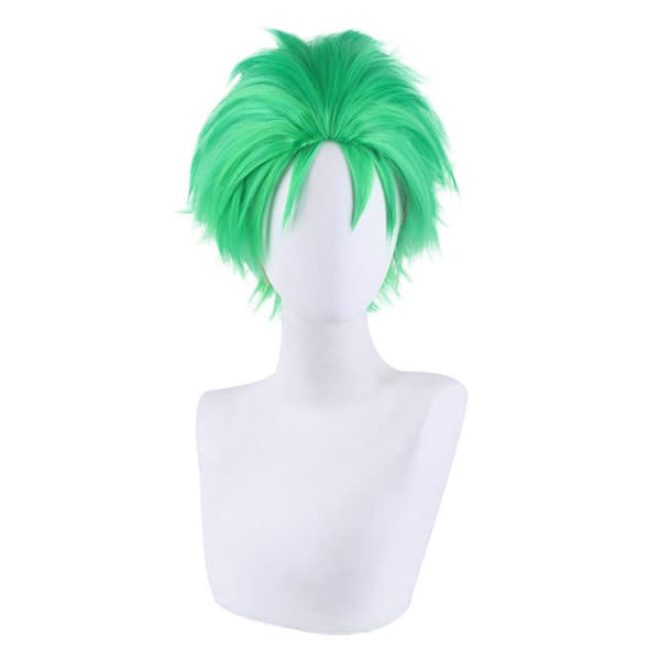 Roronoa Zoro One Piece Anime Paryk Tilbageglattet Grøn Kort Lag