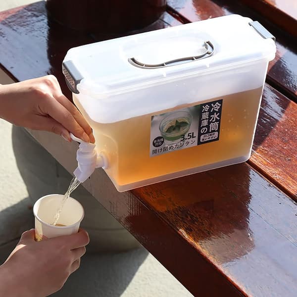 Køleskabsdrikkedispenser 3,5L Plastikkande Koldtvandsbeholder