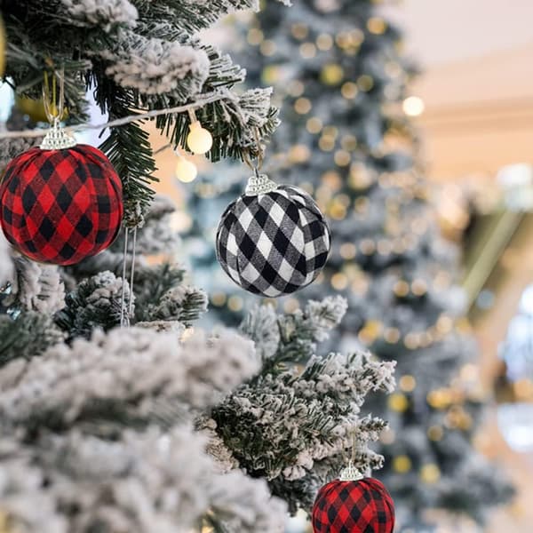 Fint ternet skumkugle juletræsdekoration (sæt med 6)