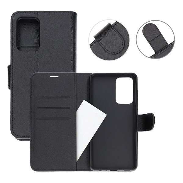 Samsung Galaxy A52s Lompakkokotelo Jalustalla - Musta (W)