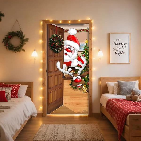 Juldekoration för dörr med 12 mönster