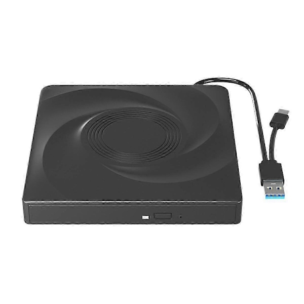 Ekstern Cd/dvd Drev Bærbar Cd Dvd +/-rw Drev Optisk Drev Afspiller Læser Usb 3.0 Type-c Til Win 11 10 8 7  (W)