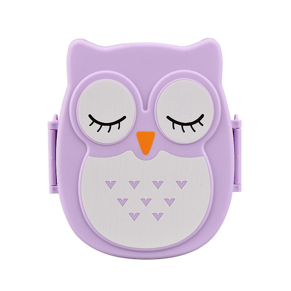 Ugle Matboks Matbeholder Oppbevaringsboks Bærbar Bentoboks Gul Matbokser (FWW) Purple