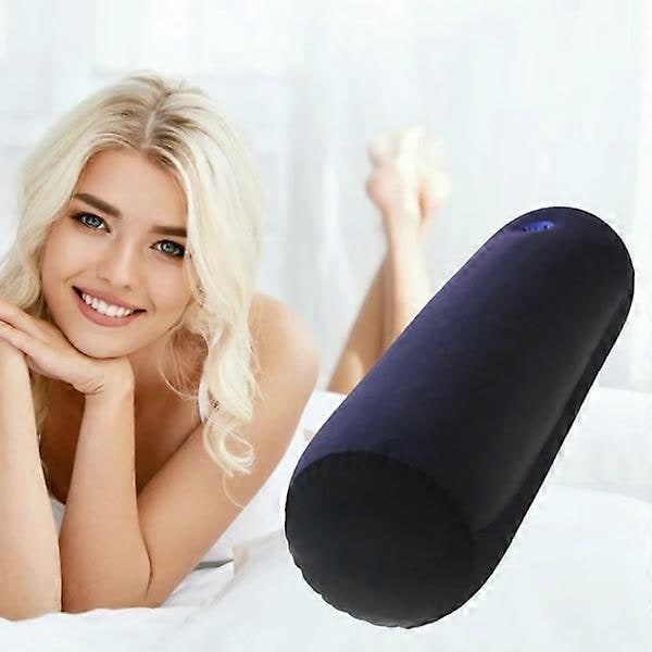 Lila Uppblåsbar Midjekudde Set - 85cm Lång, Rund Form, +38cm Kil, Par Kudde (W)