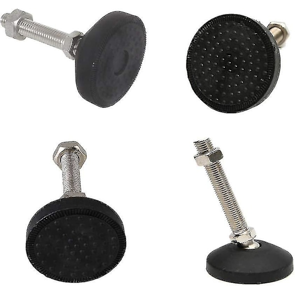 6 Pak D40 X M8 X 50mm Justerbare Svingbare Ben, Tilt Nylon Base, Selvjusterende Fødder, Gulvbeskyttere Til Møbler, Arbejdsbænke, Maskiner [DB]