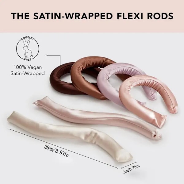 6 stk. Lazy Heatless Curling Rod Headband Ingen Varme Silke Krøller Bånd Hårruller Sovende Hårruller Skum Rod Hårstyling Værktøj
