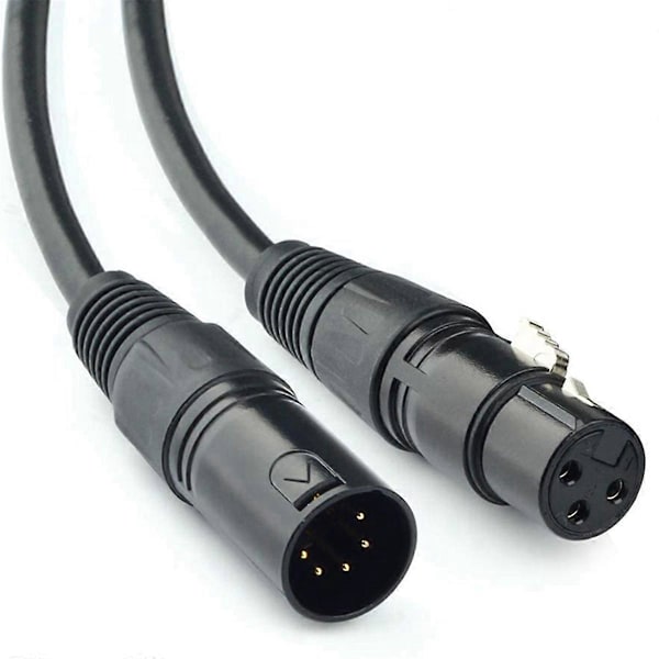 XLR Han 3 Pin til XLR Hun 5 Pin og XLR Hun 3 Pin til XLR Han 5 Pin Lydkabel, til Mikrofon (W)