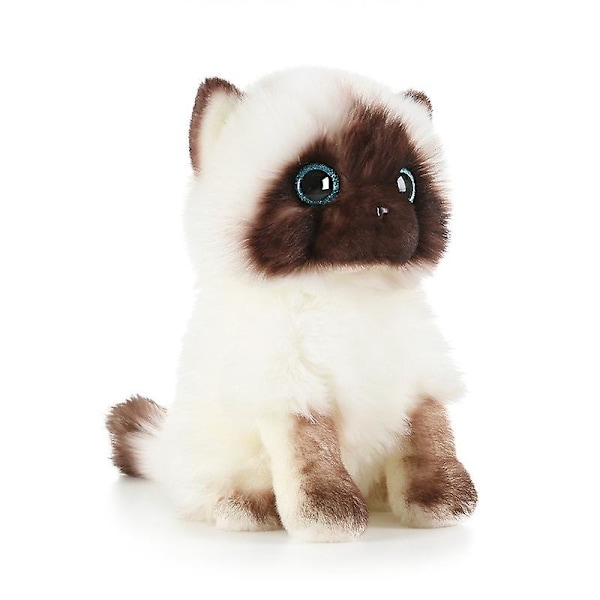 Krama Baby söt docka katt docka söt simulering siamesisk katt plyschleksak prydnad Fw