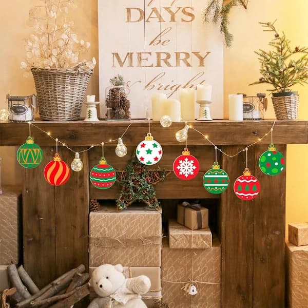 Julgransprydnader i trä DIY-kit för heminredning
