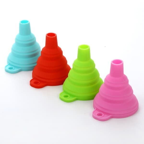 2 kpl - Silikonisuppilo - Kokoontaitettava - 7 cm