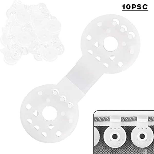 100 stk Skygge Nett Festespenner Hage Solskygge Nett Plastklemmer For Utendørs Camping Reiser White 100PCS