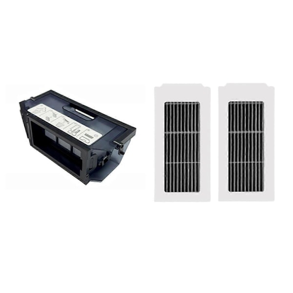 Pölysäiliö ja 2 suodatinta Ecovacs Deebot X5/X5 PRO robotti-imurin lisävarusteiden varaosille (W)
