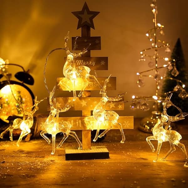 Juletrelys 3 meter 20 LED Elg Lyslenke Batteridrevet
