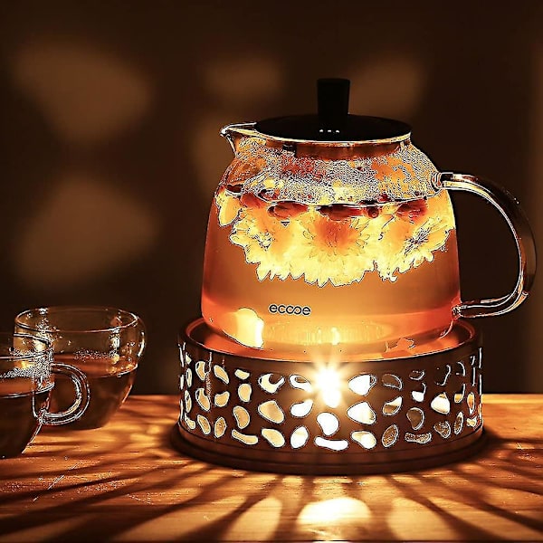 Premium Tekandevarmer Til Glas Tekande Og Andre Varmebestandige Fade Opvarmning Brug Rustfrit Stål Lys Kaffe Te Varmer [FW]