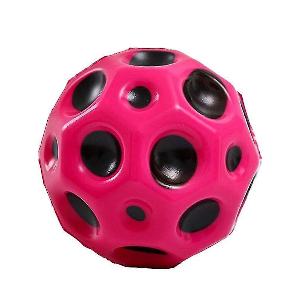 Ekstremt Høy Hoppende Ball Rom Ball Hoppende Ball Barn Sport Innendørs Utendørs Kaste Fange Spill Måneballer [FW] rose Red