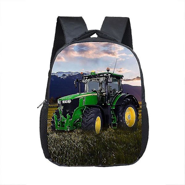 12 tommers Farm Tractor Trykk Barn Skolesekker Gutter Jenter Barnehage Ryggsekk Baby Småbarn Vesker Barn Bokveske Gave {FW} 12farmtrack02cw